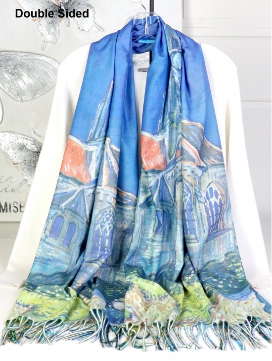 Double-sided Oil Painting Design Fashion Scarf